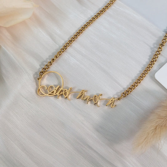 Personalized Custom Service | 18K Gold Plated Custom Name Necklace Whip chain